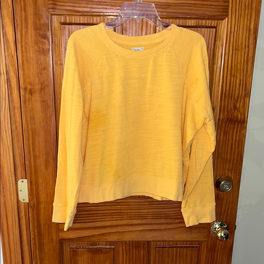 J. Crew Yellow Crop Sweatshirt